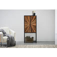 HIGHBOARD  in 65/141/37 cm  - Schwarz/Naturfarben, LIFESTYLE, Holz/Metall (65/141/37cm) - Landscape