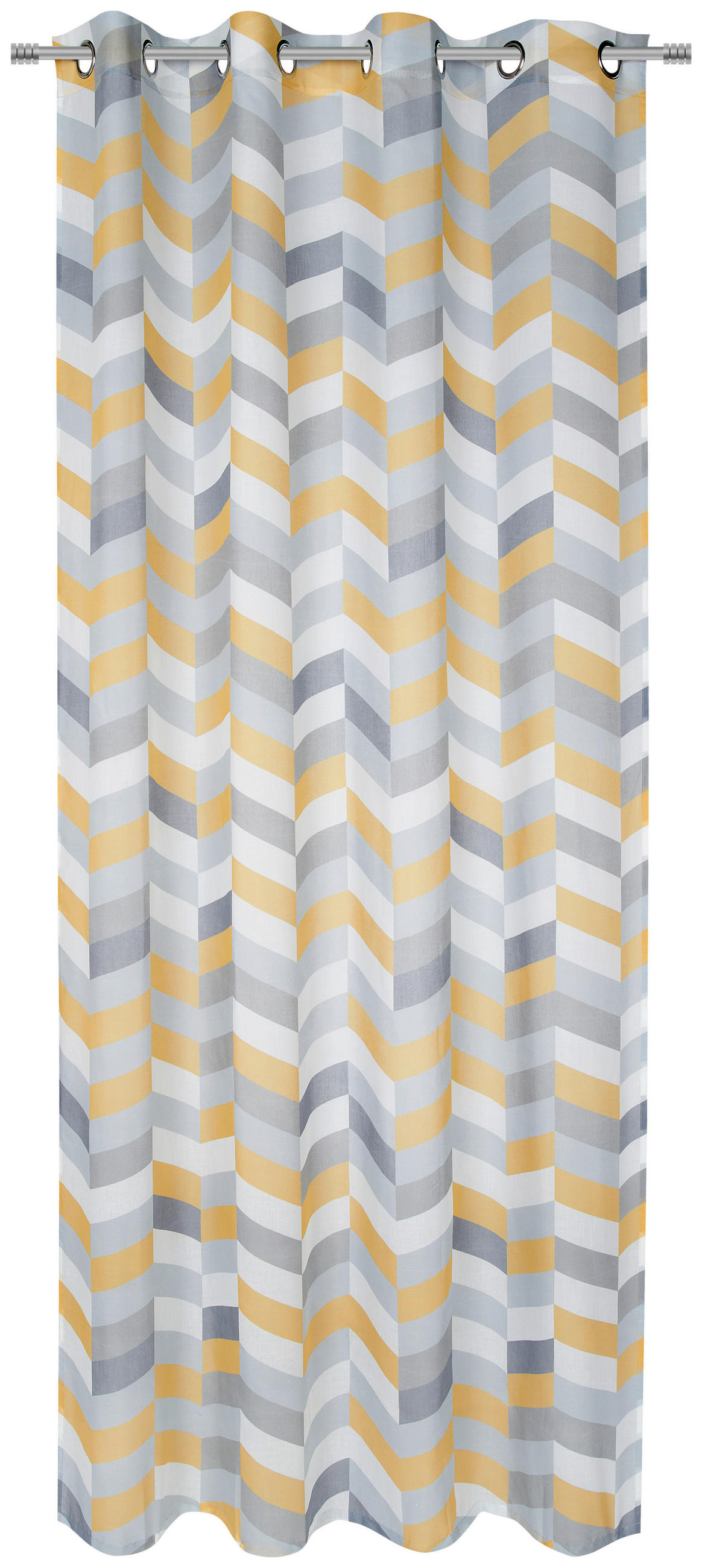 RINGLIS FÜGGÖNY részben áttetsző  - sárga/fehér, Design, textil (140/245cm) - Esposa