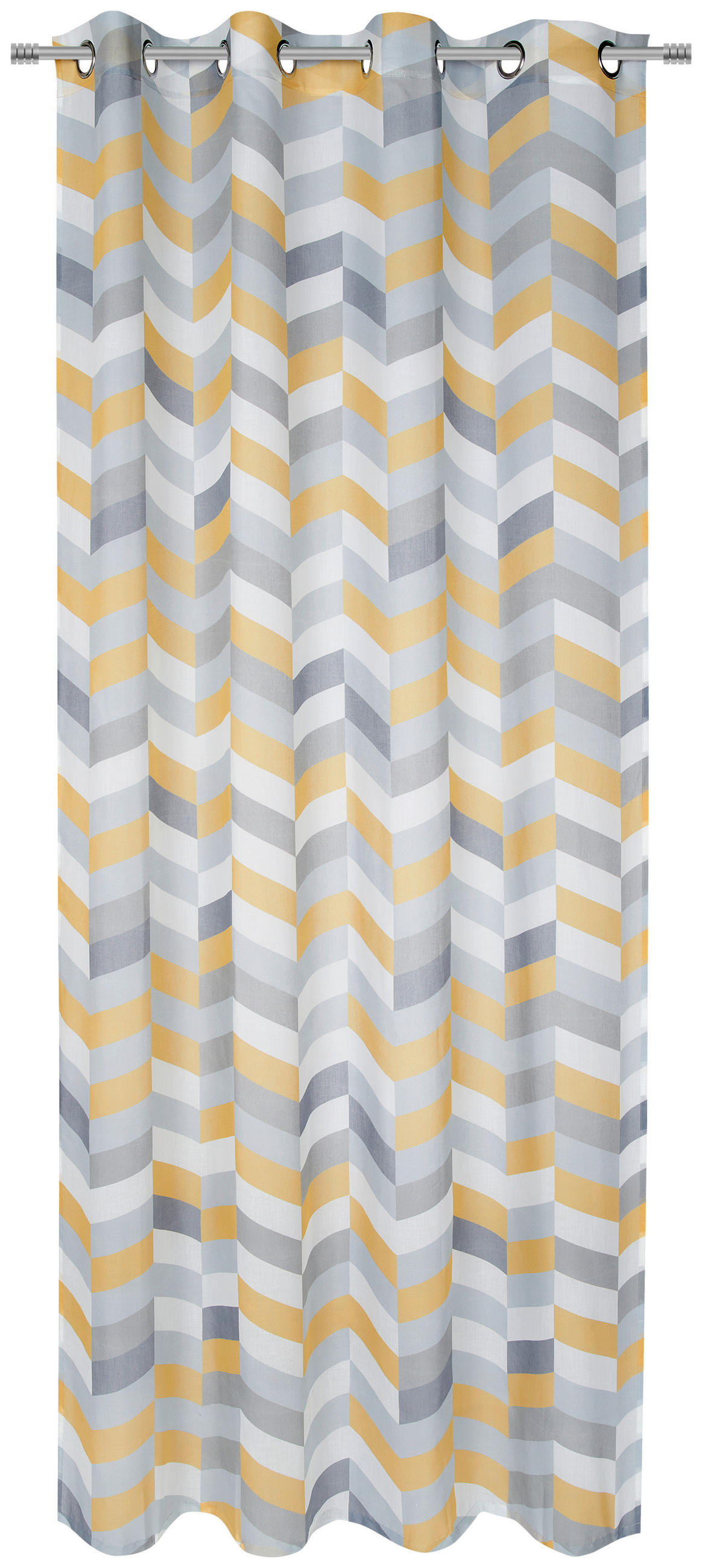 RINGLIS FÜGGÖNY részben áttetsző  - sárga/fehér, Design, textil (140/245cm) - Esposa