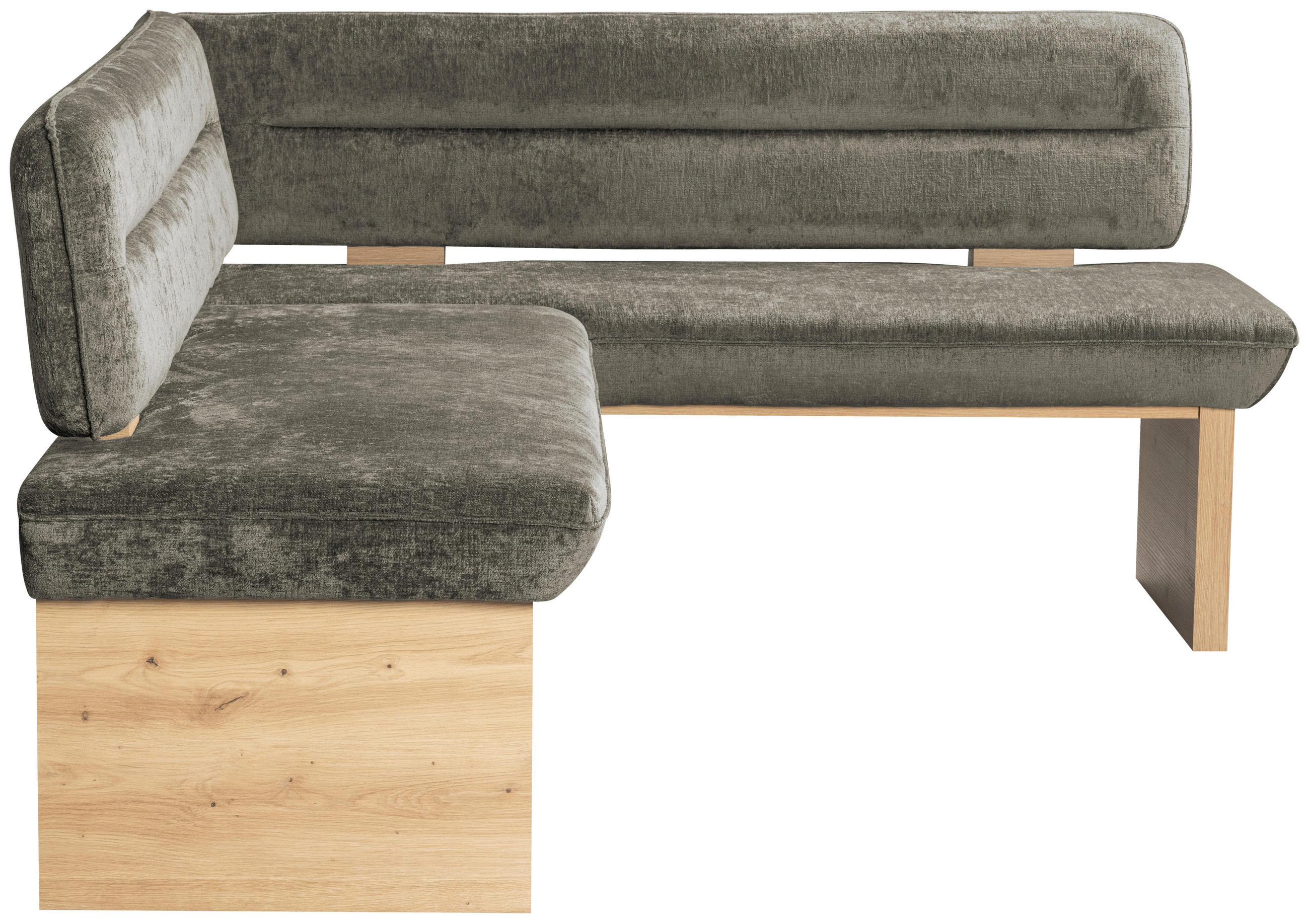 ECKBANK 170/212 cm Webstoff Eiche Sperrholz   - Eichefarben, KONVENTIONELL, Holz/Textil (170/212cm) - James Wood