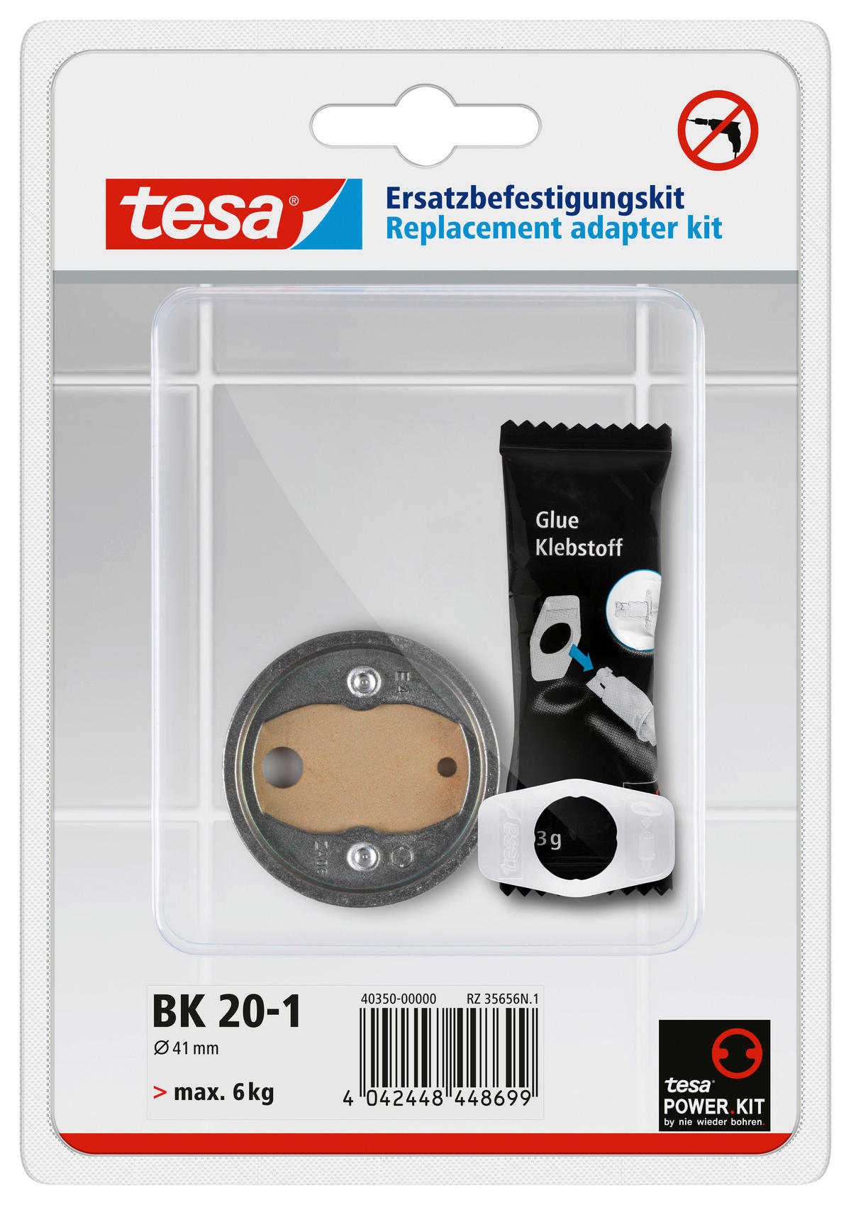 MONTAGEKLEBER Powerkit  - Basics, Kunststoff/Metall (0,41/0,8/0,41cm) - Tesa