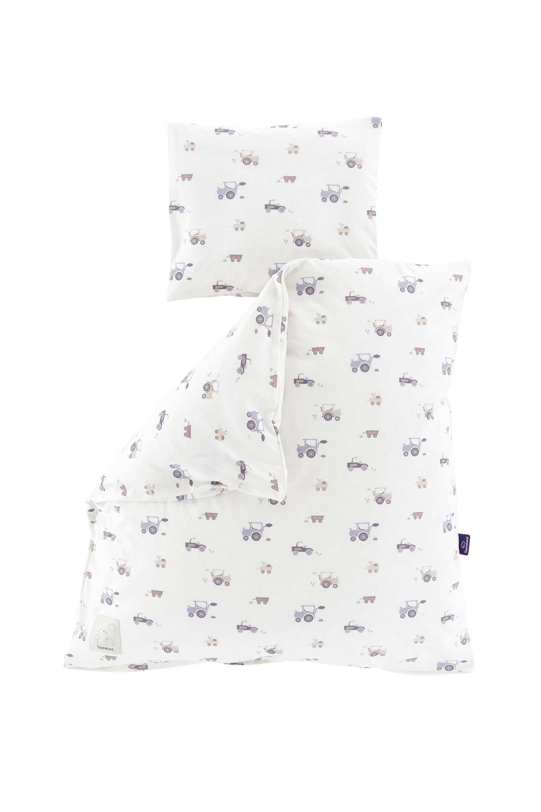 BABYBETTWÄSCHE Little Farm blau Jersey 80/80 cm  - Blau, Basics, Textil (80/80cm) - Träumeland