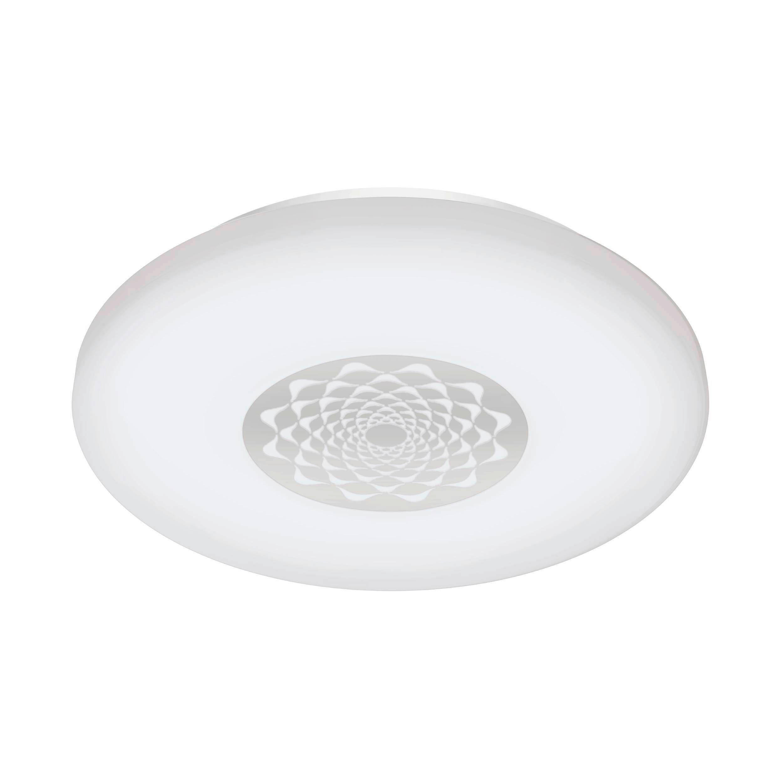 DECKENLEUCHTE Capasso-Z 34/7 cm   - Chromfarben/Weiß, Basics, Kunststoff/Metall (34/7cm) - Eglo