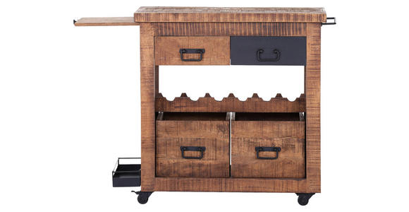 BARWAGEN BARNEY - Schwarz/Naturfarben, KONVENTIONELL, Holz/Holzwerkstoff (97/43/85cm) - Landscape