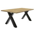 ESSTISCH in Holzwerkstoff 160-210/90/75 cm  - Schwarz/Eiche Artisan, KONVENTIONELL, Holzwerkstoff (160-210/90/75cm) - Hom`in