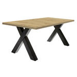 ESSTISCH in Holzwerkstoff 160-210/90/75 cm  - Schwarz/Eiche Artisan, KONVENTIONELL, Holzwerkstoff (160-210/90/75cm) - Hom`in