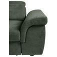 ECKSOFA Dunkelgrün Flachgewebe Bettkasten, Schlaffunktion, Rücken echt, Liegefläche im Originalstoff  - Dunkelgrün/Schwarz, KONVENTIONELL, Kunststoff/Textil (235/280cm) - Carryhome
