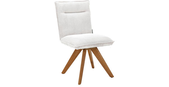 STUHL in Holz, Textil Creme - Wildeiche/Creme, Design, Holz/Textil (47/87/62cm) - Johann Jakob