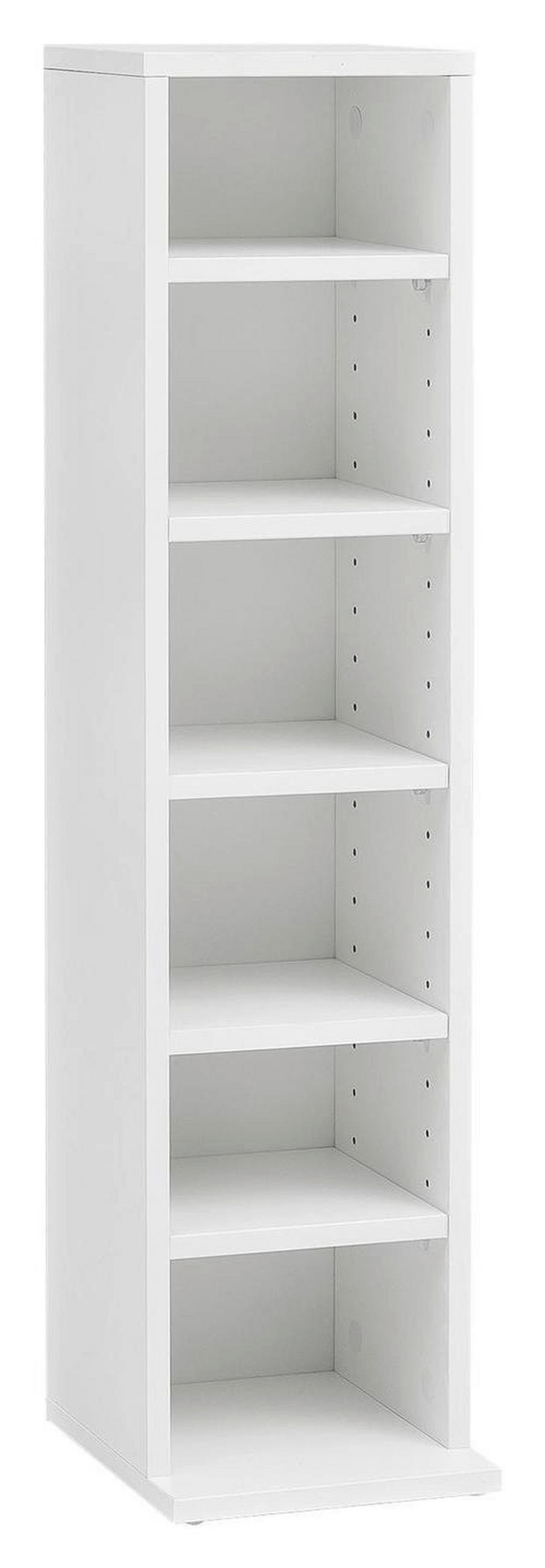 CD-REGAL Weiß  - Weiß, KONVENTIONELL, Holzwerkstoff (21/90/20cm) - MID.YOU