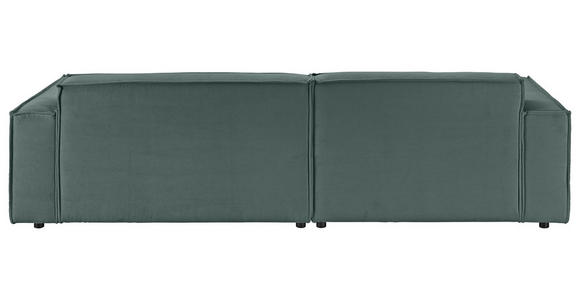 ECKSOFA Grün Feincord  - Schwarz/Grün, KONVENTIONELL, Kunststoff/Textil (168/276cm) - Hom`in