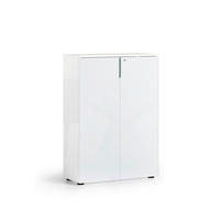 KOMMODE , 80/113/34 cm,  - Alufarben/Schwarz, Design, Glas/Holzwerkstoff (80/113/34cm) - Stylife