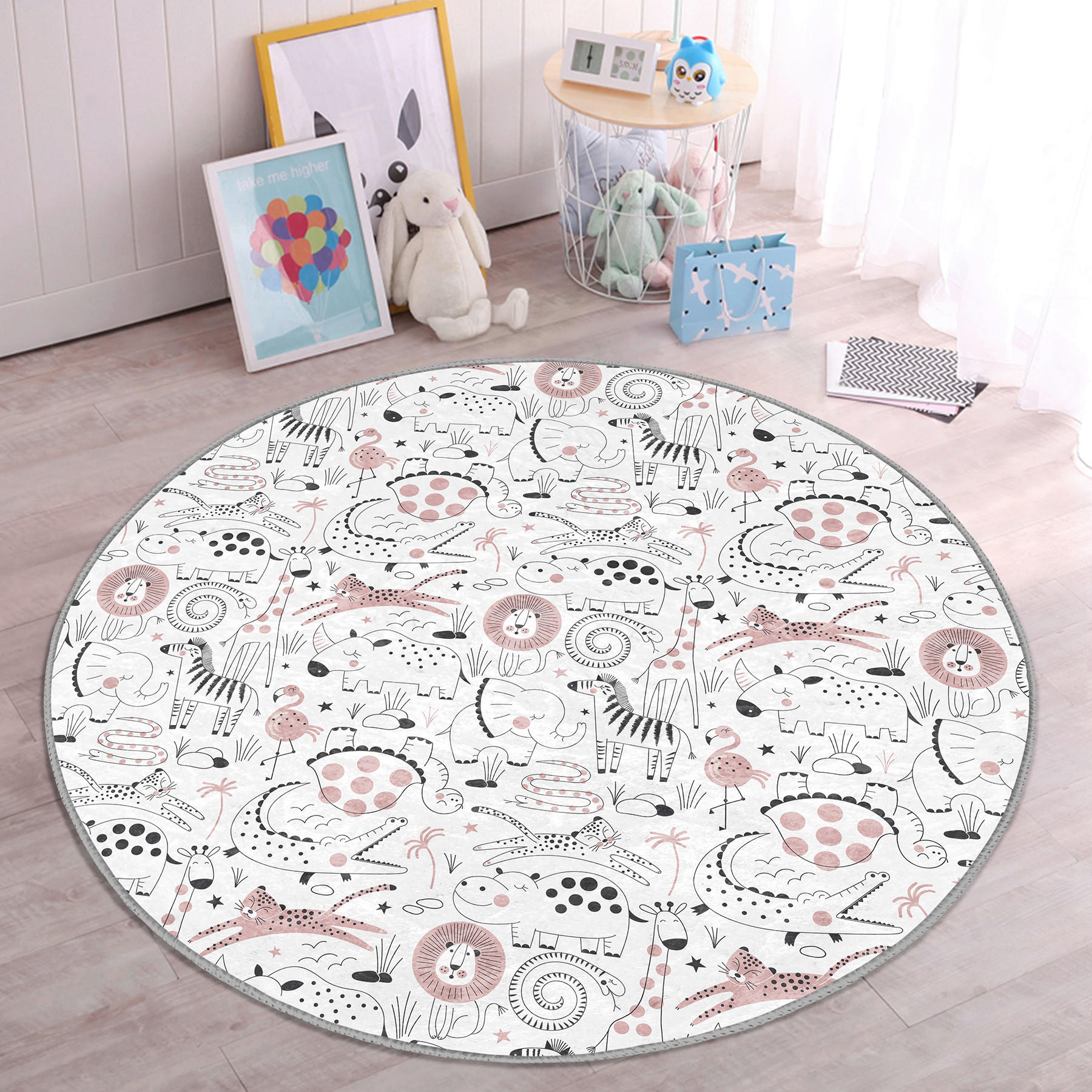 KINDERTEPPICH  Wohnzimmer 120/120 cm Multicolor rund  - Multicolor, Basics, Textil (120/120cm)