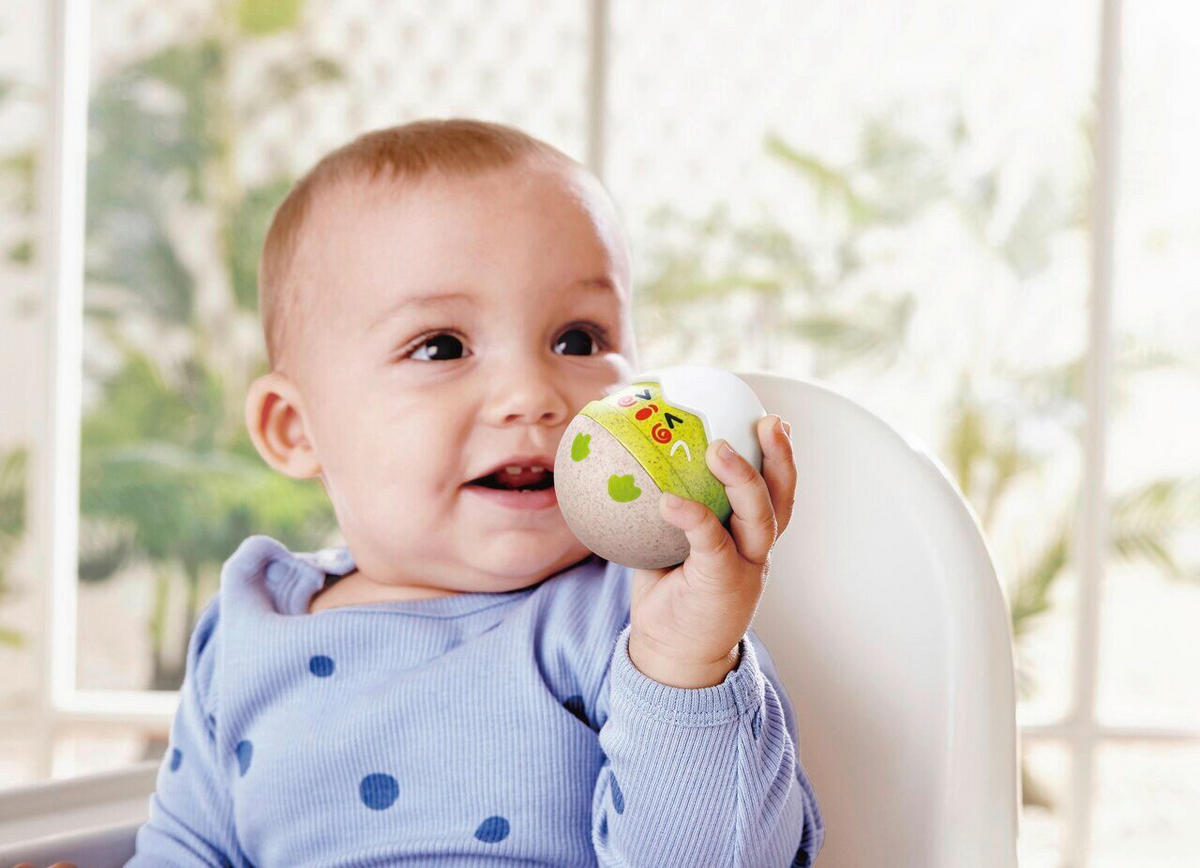 RASSEL Hape Baby Spielzeug  - Multicolor, Basics, Holzwerkstoff/Kunststoff (5,3/6,5/5,3cm) - Hape