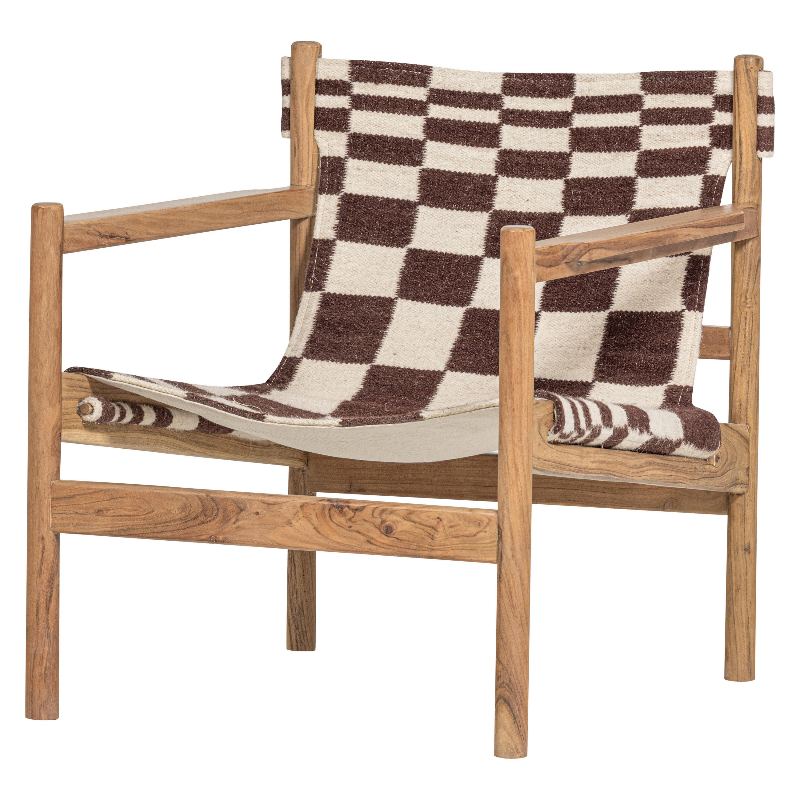 SESSEL in Webstoff Braun, Naturfarben  - Braun/Naturfarben, MODERN, Holz/Textil (73/76/67cm) - Livetastic