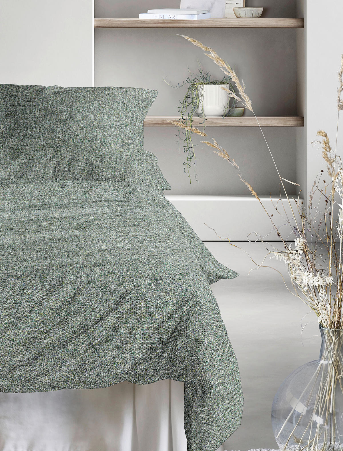 BETTWÄSCHE Renforcé 155/220 cm  - Grün, KONVENTIONELL, Textil (155/220cm) - Irisette