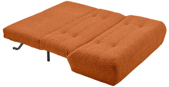 SCHLAFSOFA Teddystoff Terracotta  - Terracotta/Schwarz, KONVENTIONELL, Kunststoff/Textil (150/85/100cm) - Carryhome