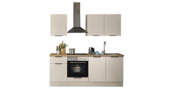 KÜCHENBLOCK   in Kaschmir  - Kaschmir/Schwarz, Basics, Holzwerkstoff/Metall (210/211/60cm) - Xora