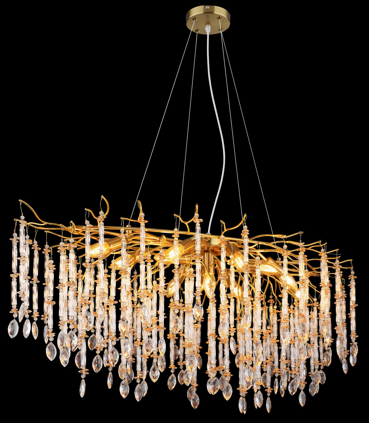 HÄNGELEUCHTE 120/50/120 cm  - Klar/Transparent, KONVENTIONELL, Glas/Kunststoff (120/50/120cm) - Globo