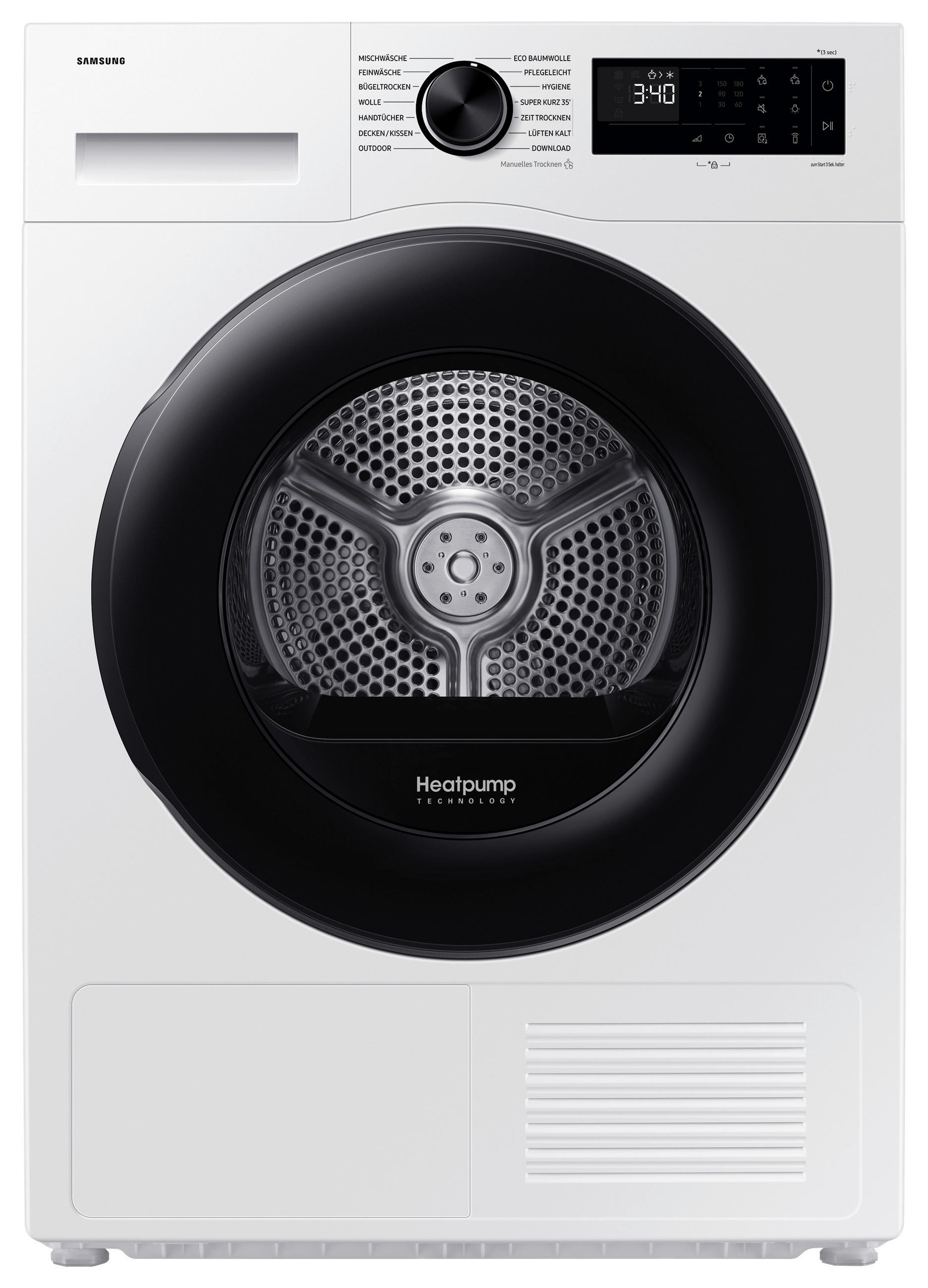 WÄRMEPUMPENTROCKNER DV90DG52A0AEEG  - Weiß, Basics, Glas/Kunststoff (60/85/60cm) - Samsung