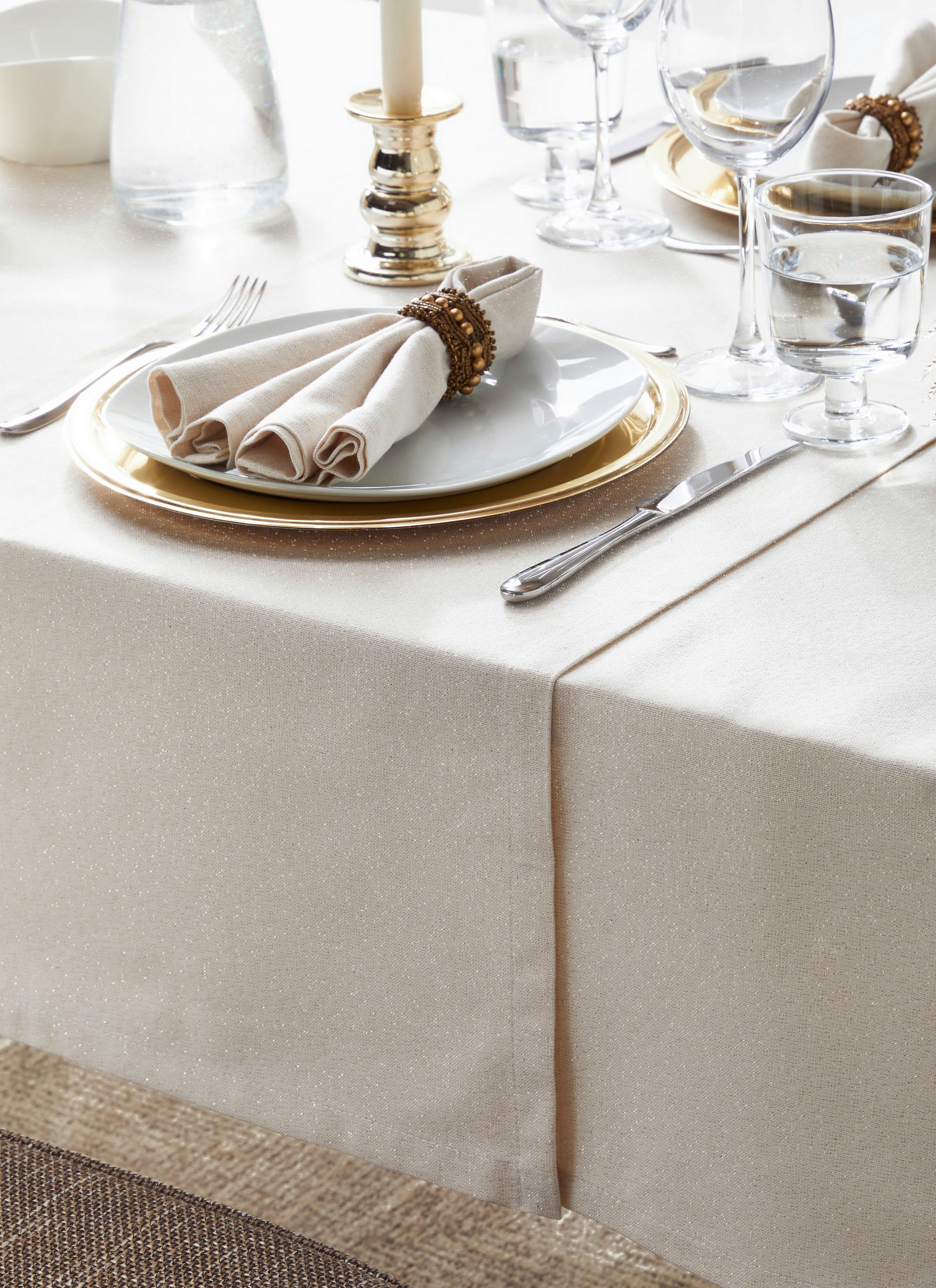 X-Mas BĚHOUN NA STŮL, 50/150 cm, bílá