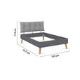 BETT 140/200 cm  in Grau  - Wildeiche/Grau, Design, Holz/Holzwerkstoff (140/200cm) - Carryhome