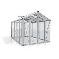 GEWÄCHSHAUSBAUSATZ - Alufarben, Basics, Glas/Kunststoff (258/250/391cm)