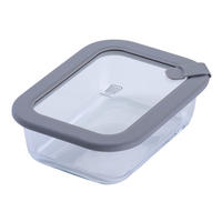 VORRATSDOSE Chefkoch 640 L  - Transparent/Hellgrau, Basics, Glas (640ml) - Chefkoch+Fackelmann