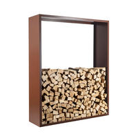 KAMINHOLZREGAL - Dunkelorange, Basics, Metall (120/150/35cm) - Nouvel