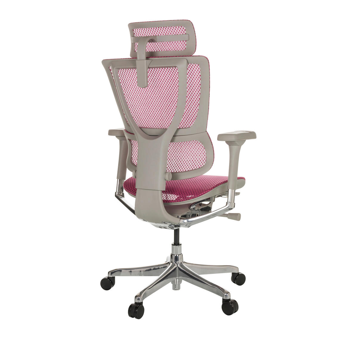 DREHSTUHL Netz Rosa  - Beige/Silberfarben, Basics, Kunststoff/Textil (69/116-138/66cm) - MID.YOU