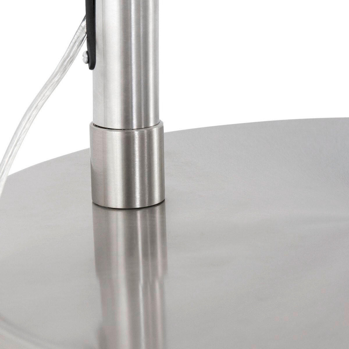STEHLEUCHTE SPARKLED LIGHT 50/240/230 cm  - Edelstahlfarben/Weiß, Trend, Kunststoff/Metall (50/240/230cm)
