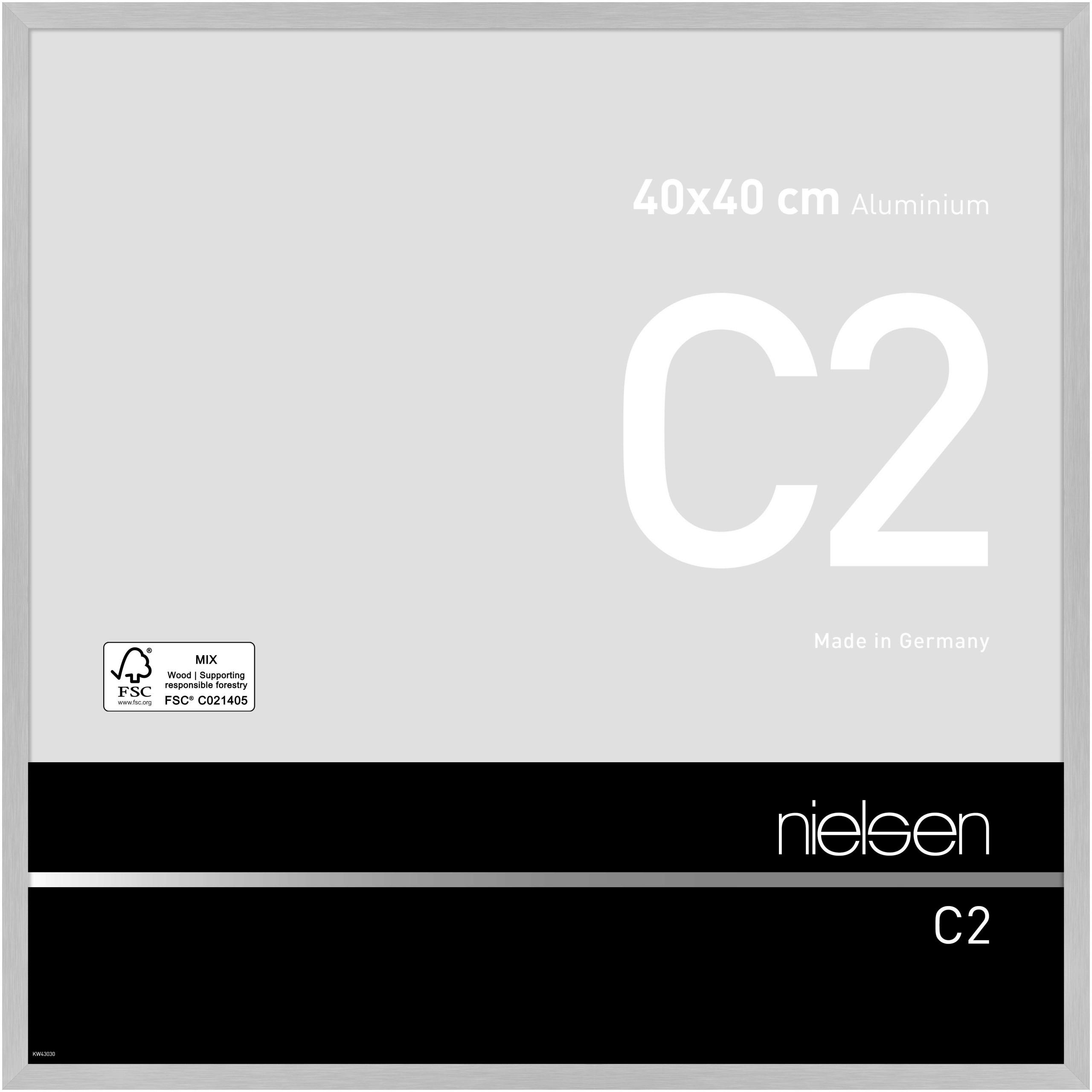 RAHMEN - Hellgrau, Basics, Metall (41,54/41,54/2,5cm) - Nielsen