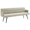SITZBANK 206/85/69 cm Cord Sandfarben Metall  - Sandfarben/Schwarz, Design, Textil/Metall (206/85/69cm) - Johann Jakob