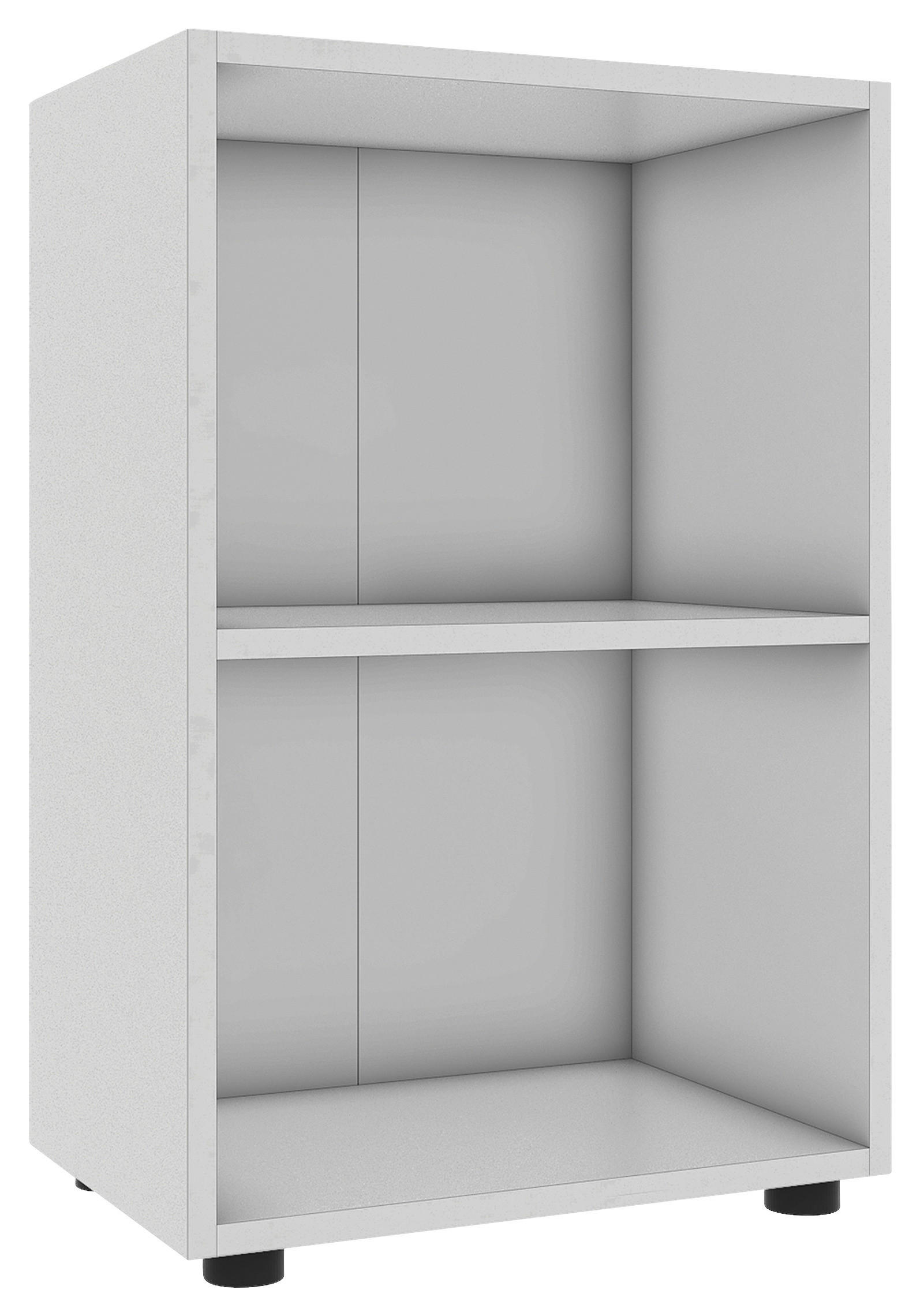 REGAL  49/74/32 cm Weiss  - Weiss/Schwarz, Modern, Holzwerkstoff/Kunststoff (49/74/32cm) - MID.YOU