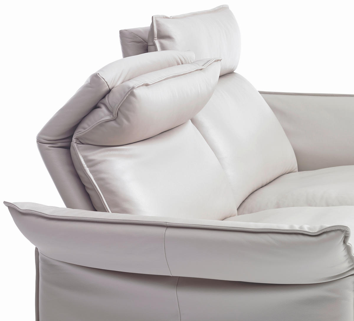 2-SITZER-SOFA in Echtleder Weiß  - Chromfarben/Weiß, KONVENTIONELL, Leder/Metall (176/93/120cm) - Erpo