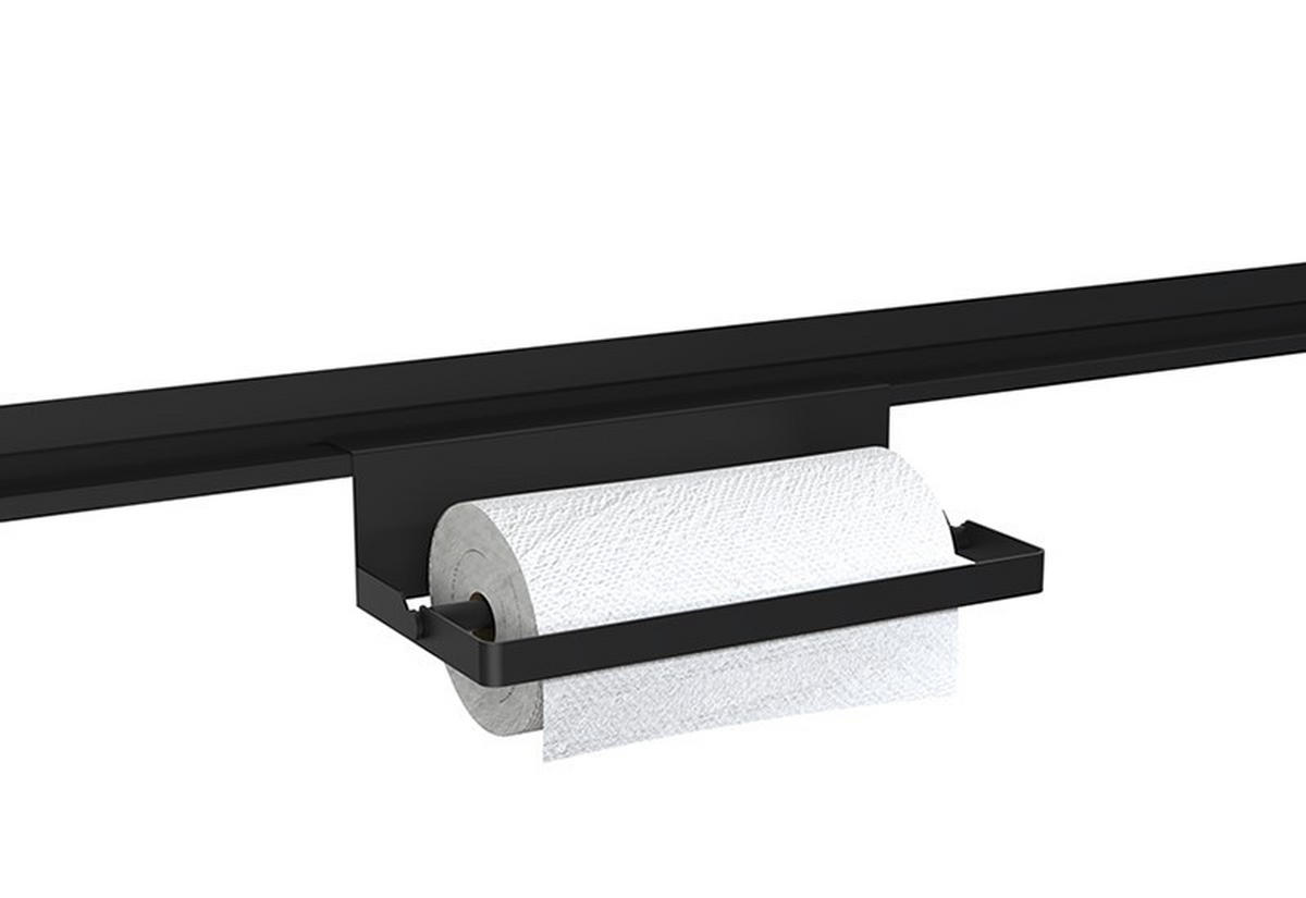 KÜCHENROLLENHALTER - Schwarz, Basics, Metall (30/7,5/14cm) - HKT
