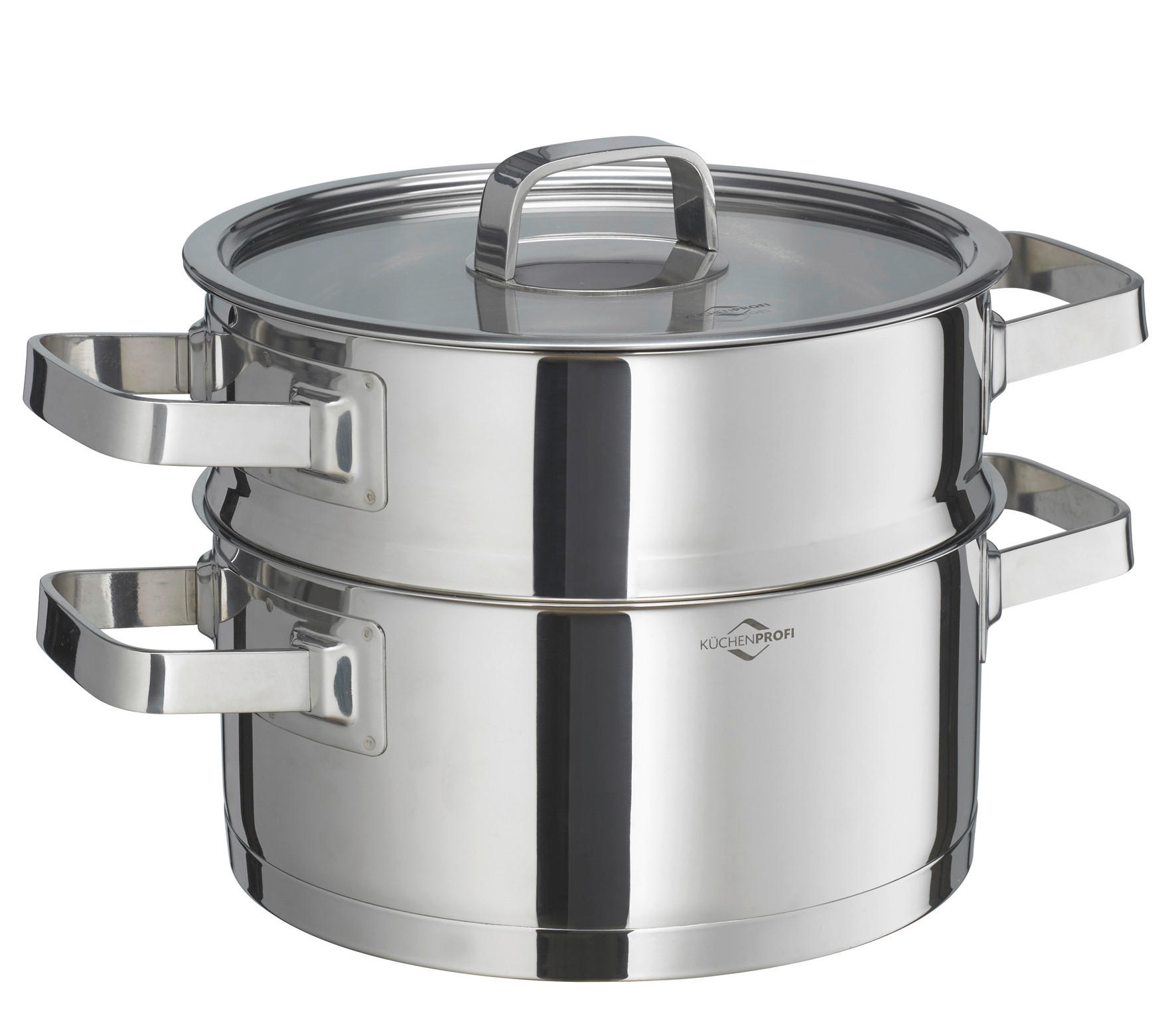 GEMÜSEDÄMPFER SAN REMO 3 L  - Edelstahlfarben, Basics, Metall (20/21/20cm) - KÜCHENPROFI