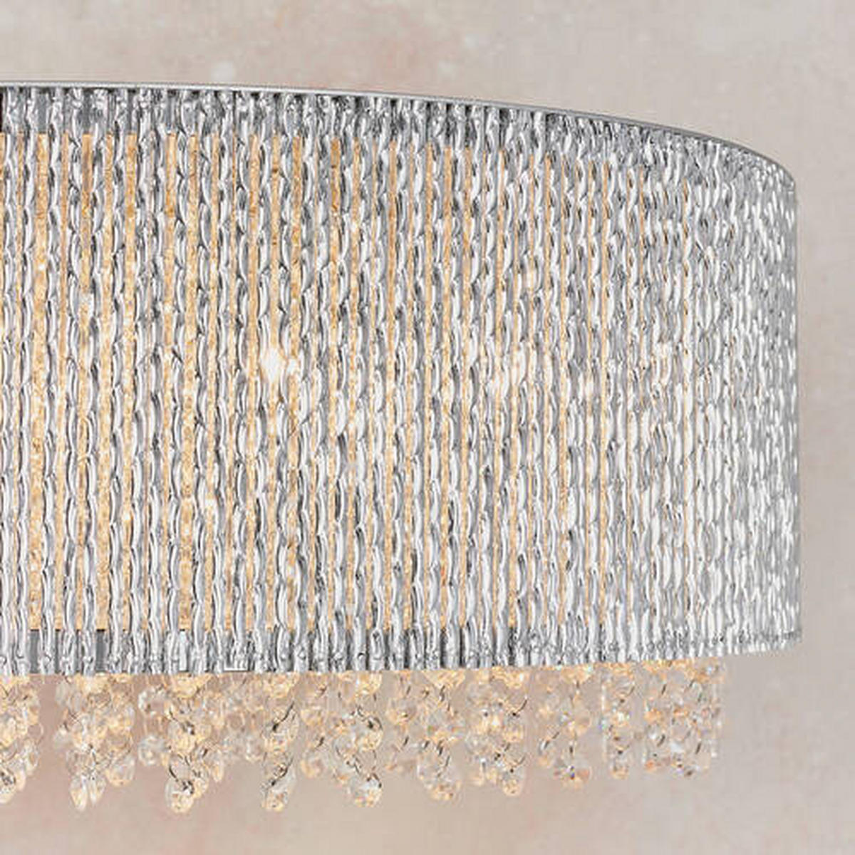 KRISTALL-HÄNGELEUCHTE 112/36/176,5 cm   - Klar/Chromfarben, KONVENTIONELL, Glas (112/36/176,5cm) - ENDON