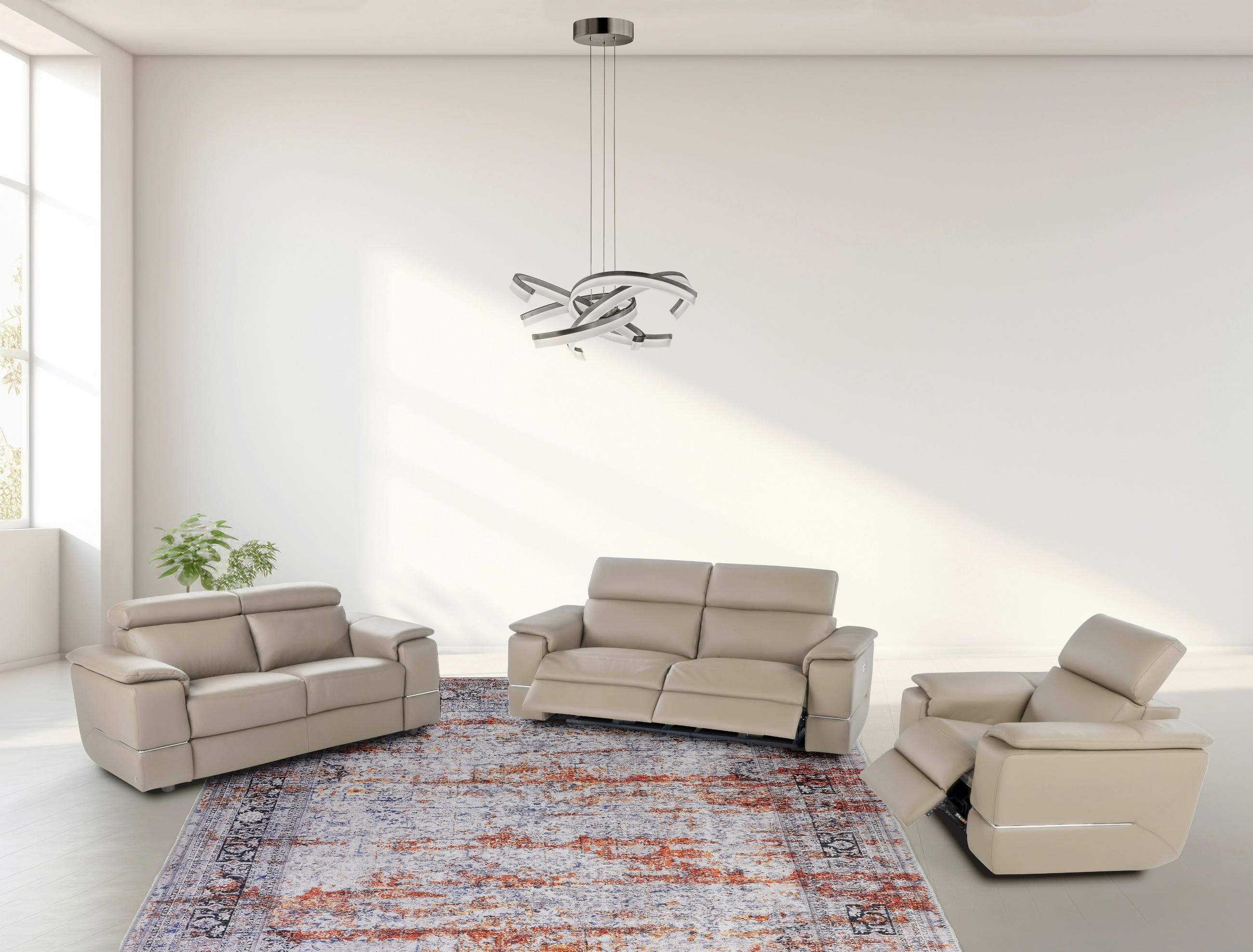 KÉTÜLÉSES KANAPÉ bőr taupe  - taupe, Basics, bőr (170/84/101cm) - Calia Italia