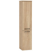 HOCHSCHRANK 33/161/35 cm  - Eichefarben/Schwarz, MODERN, Holzwerkstoff/Metall (33/161/35cm)