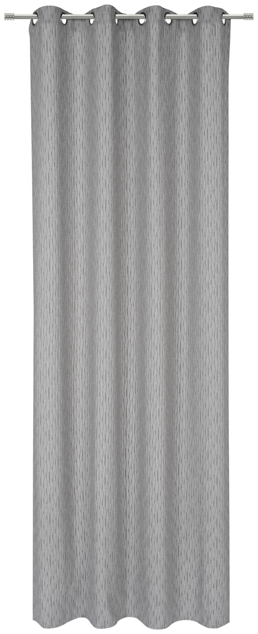 ZAVESA Z OBROČKI  pol prosojno   140/280 cm  - siva, Design, tekstil (140/280cm) - Esposa