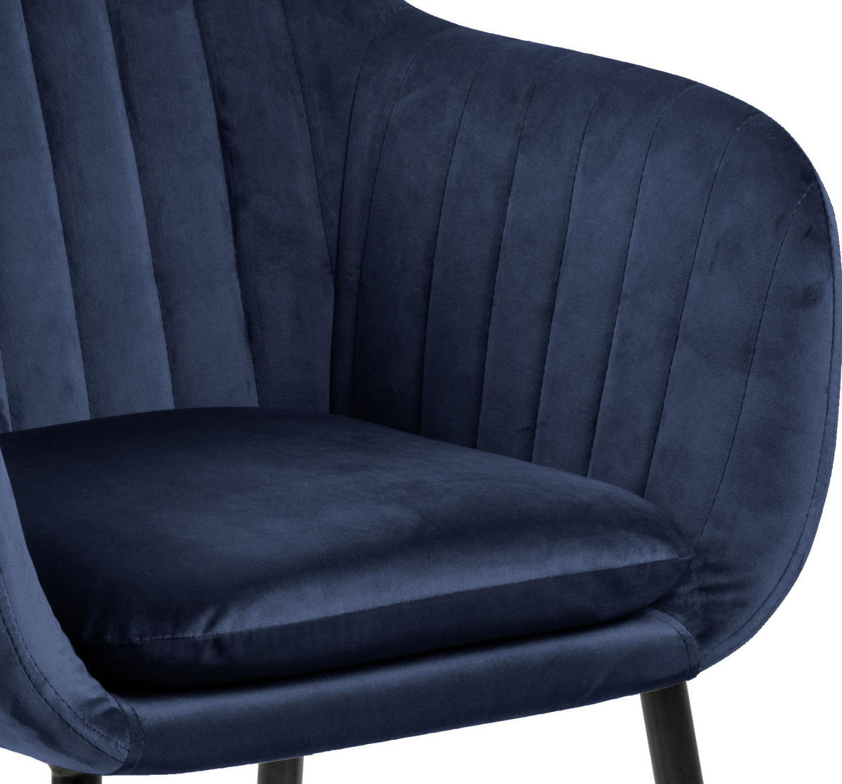 ŽIDLE S PODRUČKAMI, velur, černá, tmavě modrá - černá/tmavě modrá, Trend, kov/textil (57/83/59cm) - Ambia Home