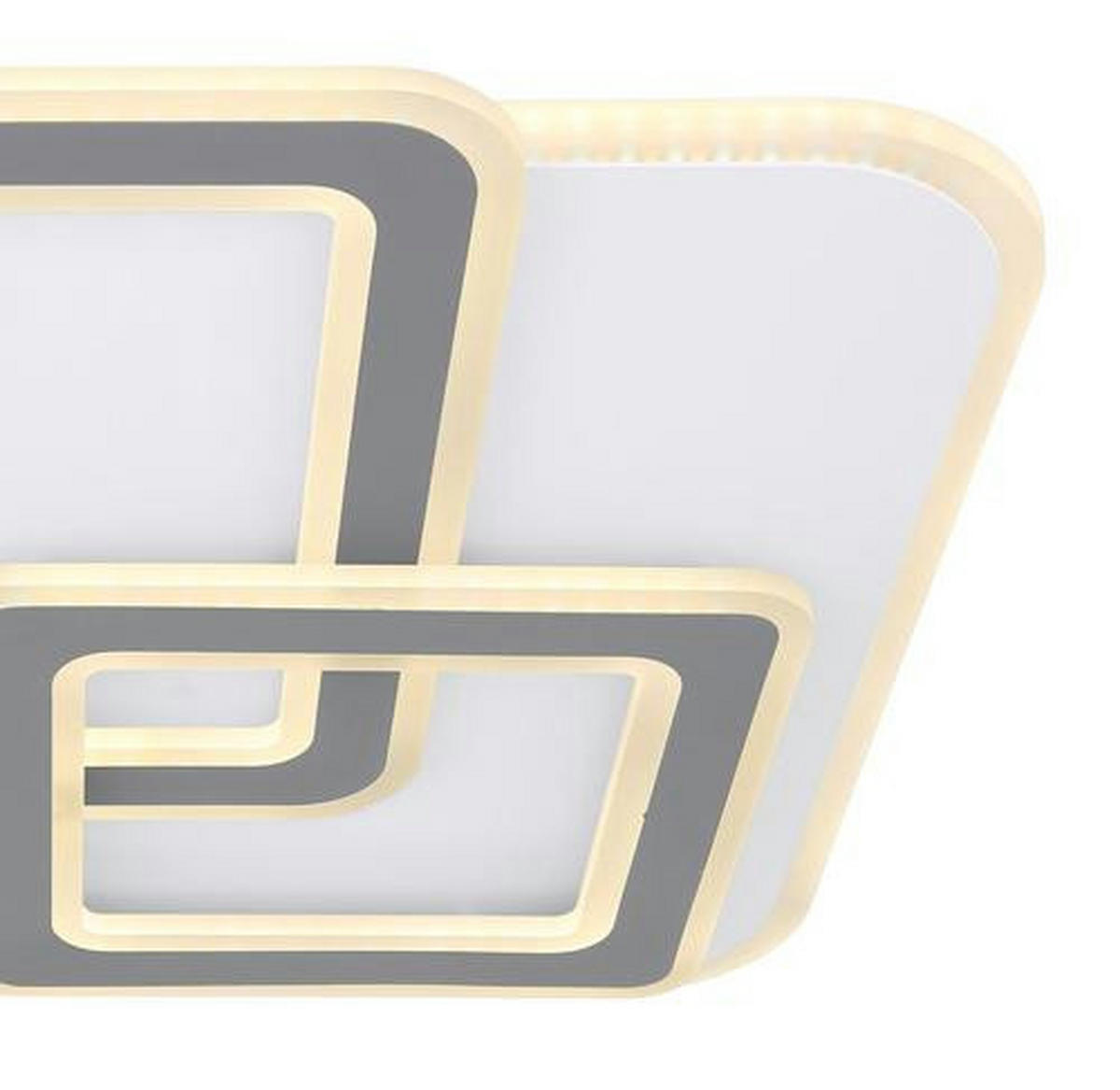 LED-DECKENLEUCHTE KIQUE  Smart 50/50/6 cm   - Weiß, Design, Kunststoff/Metall (50/50/6cm) - Globo