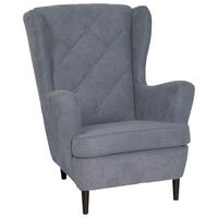 FÜLES FOTEL - sötétszürke, Basics, textil/fa (78/102/98cm) - Carryhome