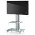 TV-RACK Silberfarben - Silberfarben, KONVENTIONELL, Glas/Metall (100/60/44cm)