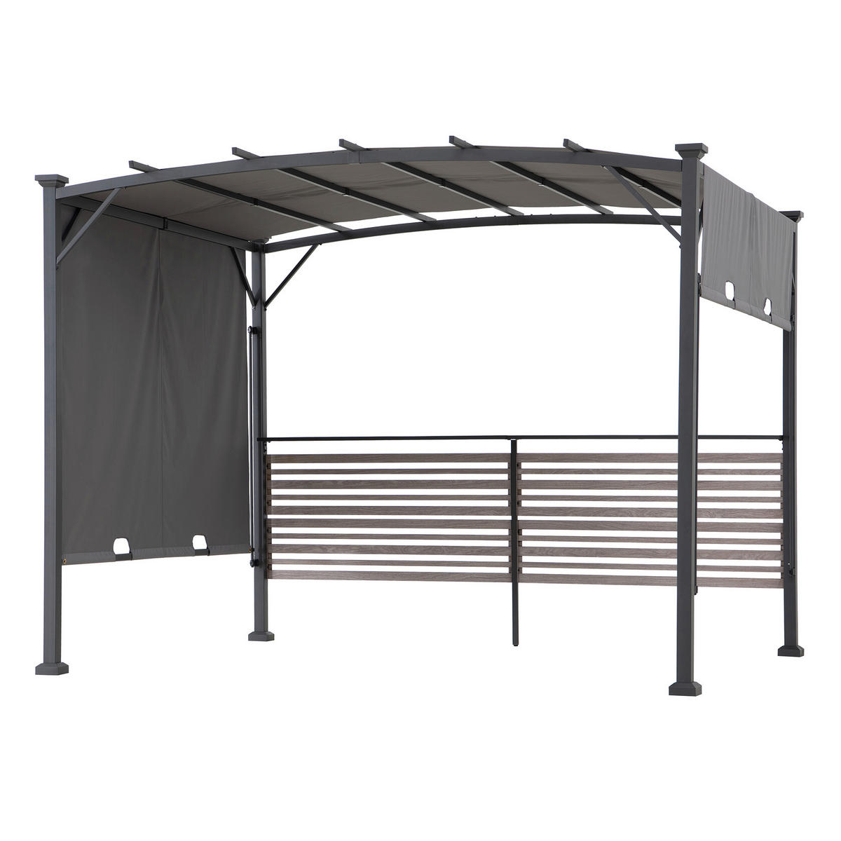 PERGOLA 300/227/270 cm   - Anthrazit/Grau, Basics, Textil/Metall (300/227/270cm) - Modante