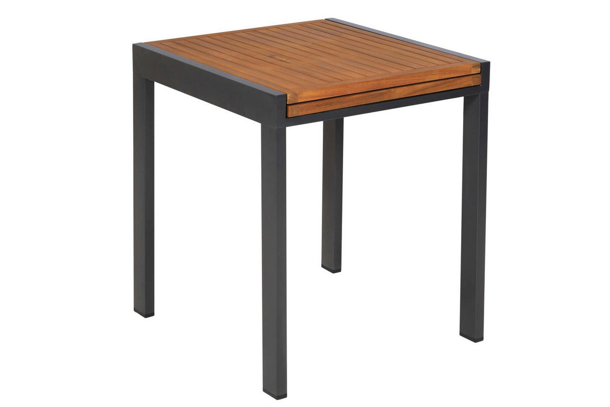 GARTENTISCHGRUPPE  - Graphitfarben/Naturfarben, KONVENTIONELL, Holz/Textil - Gardenson