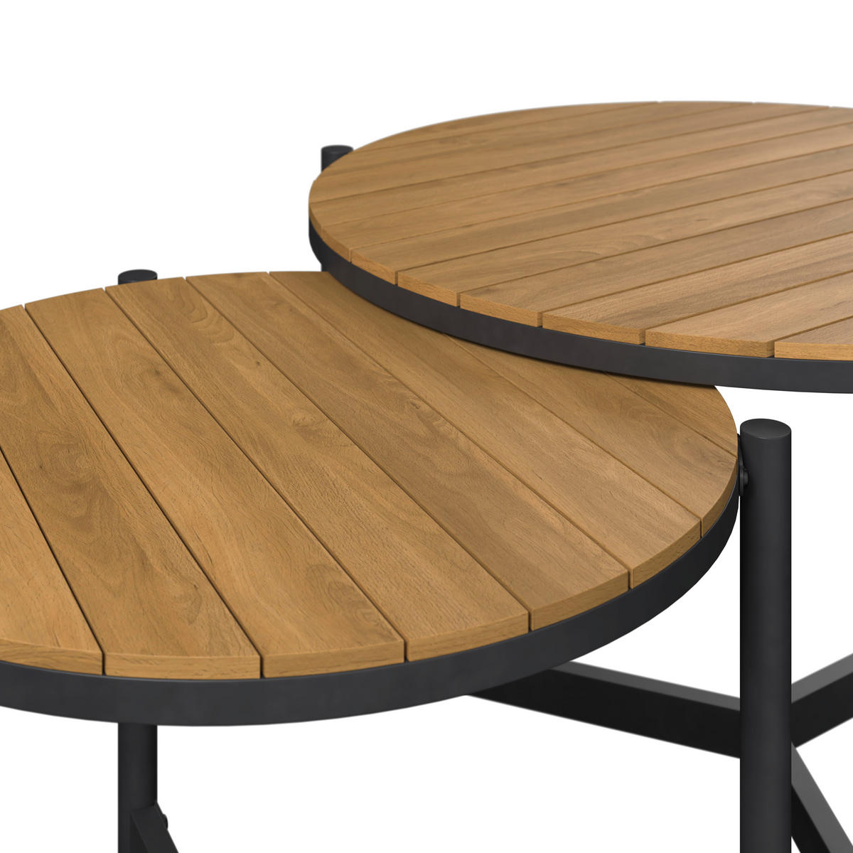 LOUNGE GARNITÚRA 3 részes   295/107/79 cm  - világosszürke/natúr színű, Design, fa/fém (295/107/79cm) - Ambia Garden