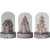 LED-DEKOLEUCHTE 5,5/8,5 cm   - Klar/Braun, Basics, Glas/Holz (5,5/8,5cm) - Eglo