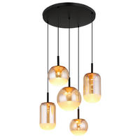 LED SVJETILJKA VISEĆA  71/150 cm      SEVERIN  - narančasta/boje mjeda, Konvencionalno, staklo/metal (71/150cm)