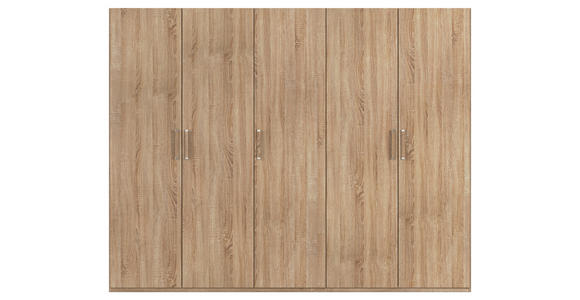 DREHTÜRENSCHRANK 251/197/60 cm 5-türig Sonoma Eiche - Silberfarben/Sonoma Eiche, Design, Holzwerkstoff/Kunststoff (251/197/60cm) - Novel